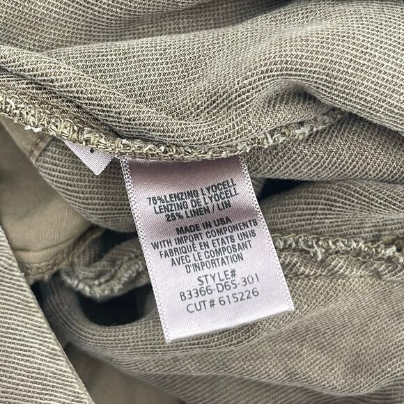 BELLA DAHL Sienna Pants Size 31 NWT Rolled Cargo Linen Blend Jogger Green Casual - Picture 16 of 16